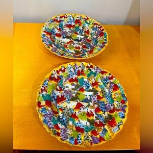 Set Of Two Antique Japanese Meiji Porcelain Plate From US General A.M. Gray